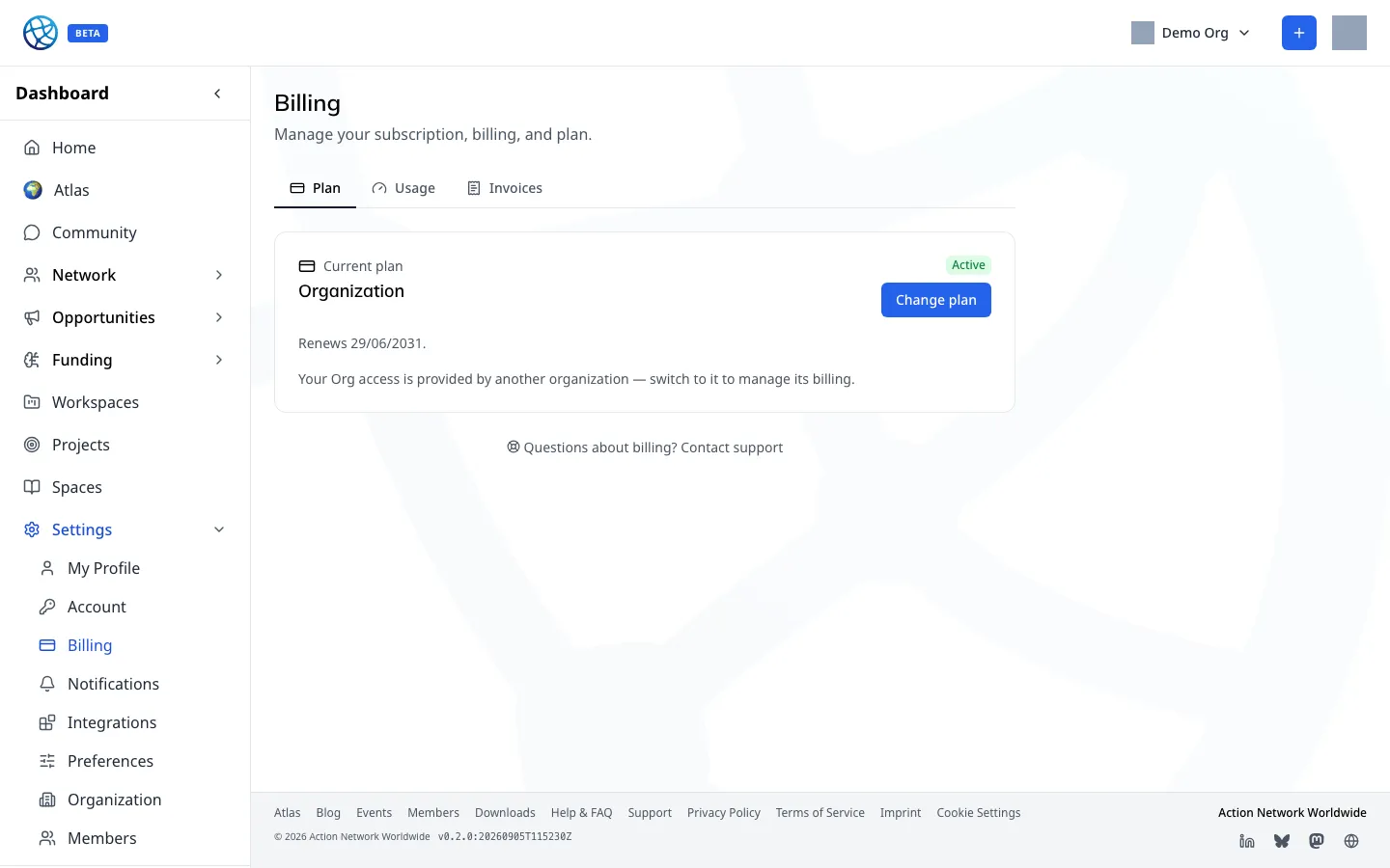 Your plan, and where the trial and payment method are managed